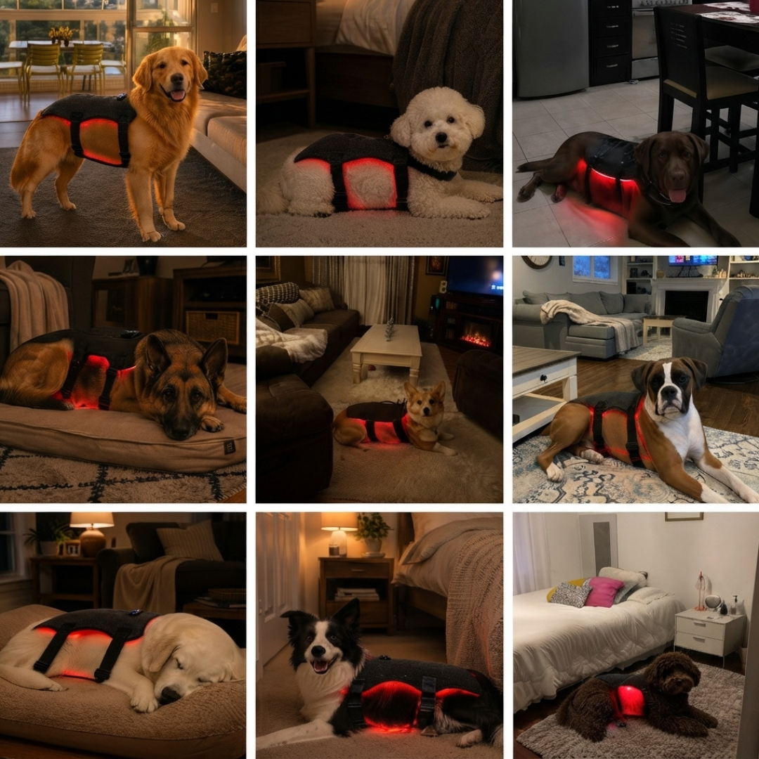 RedPaw™ Red Light Therapy Vest – Vet-Level Pain Relief for Dogs, From the Comfort of Home