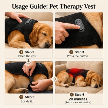 RedPaw™ Red Light Therapy Vest – Vet-Level Pain Relief for Dogs, From the Comfort of Home