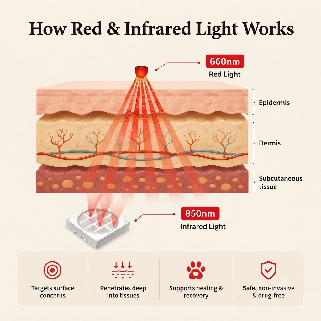 RedPaw™ Red Light Therapy Vest – Vet-Level Pain Relief for Dogs, From the Comfort of Home